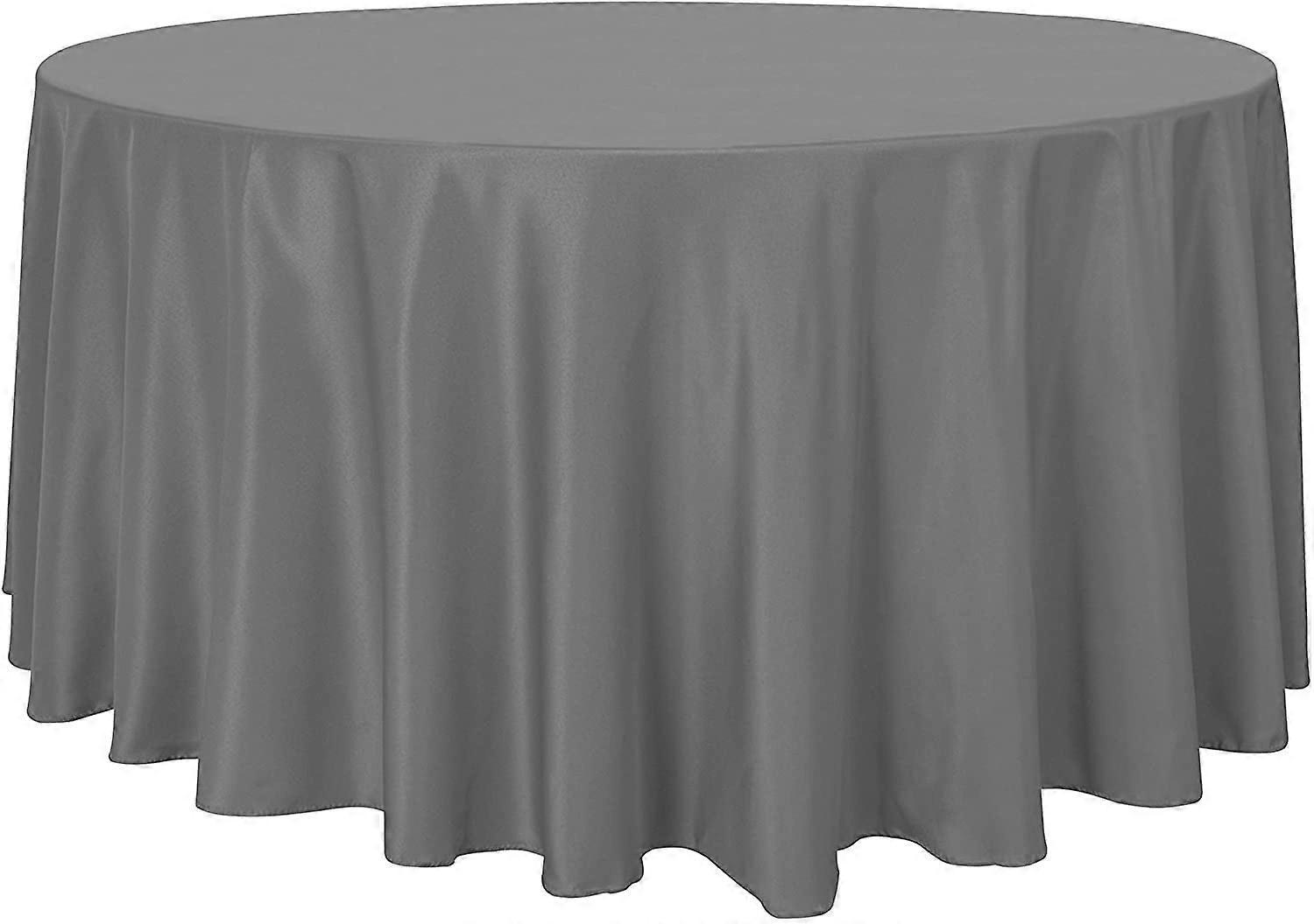 Toalha de mesa redonda preta de 90 polegadas, resistente a manchas e rugas - capa de mesa de poliéster lavável para mesa de jantar, buffets e camping.