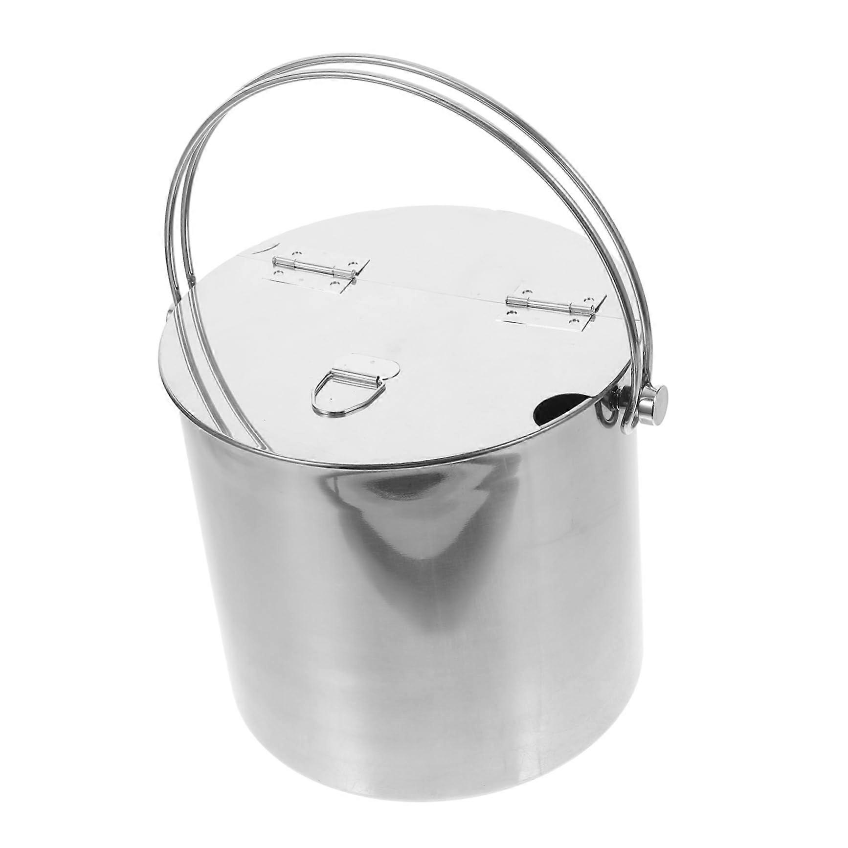 Stainless Steel Ice Bucket with Lid, Large Capacity Insulated Cooler for Parties and Bars