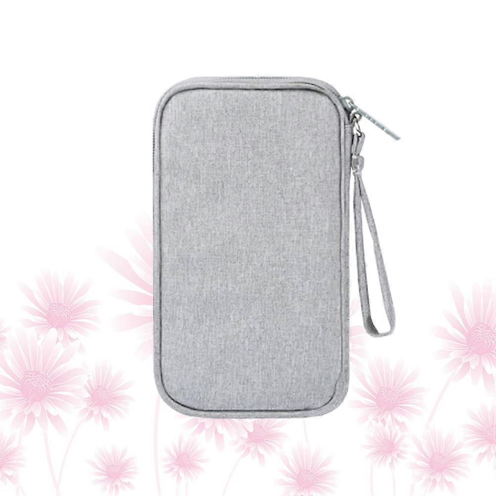 Digital Accessories Organizer Earphone Pouch for Storage Grey