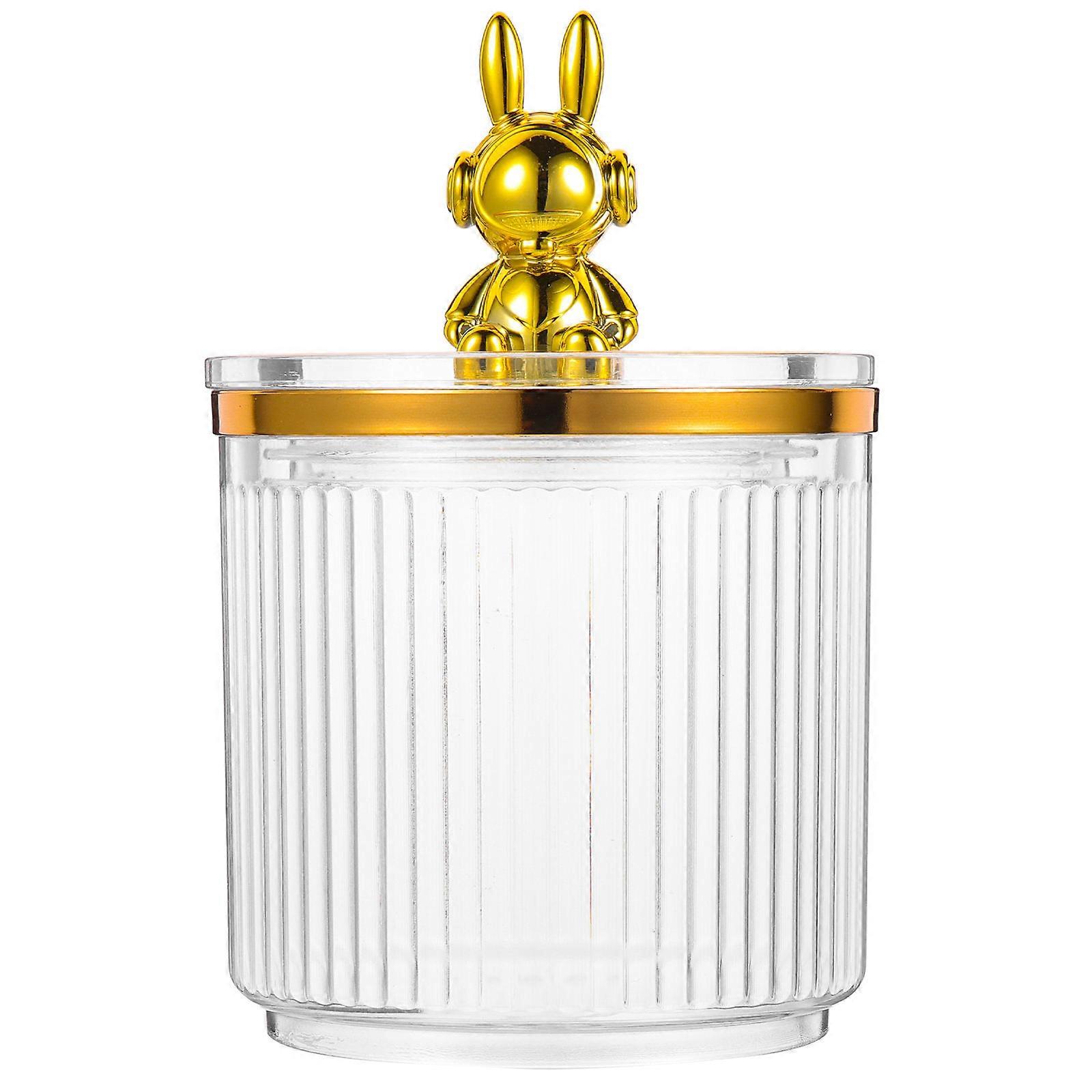 Storage Jar Acrylic Transparent Desktop Organizer Candy Holder Small Items Storage 1Pack