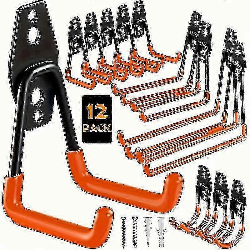 Steel garage hooks 12pcs for wall mounted storage rack 26s