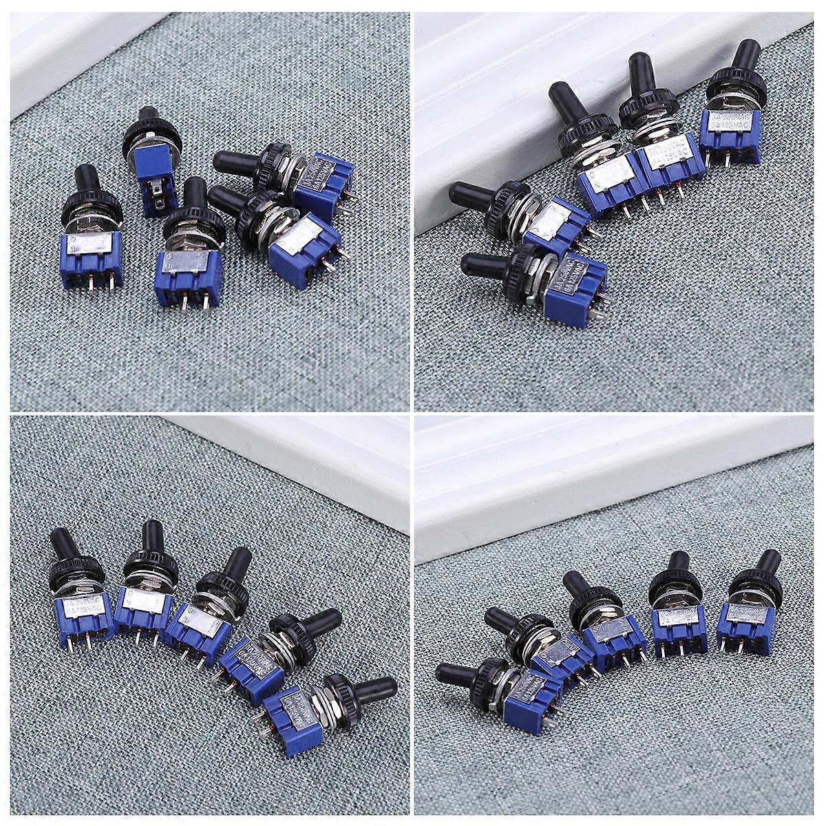 Mini Small Toggle Switch Button with Waterproof Cover for Switch Use 5 Pieces