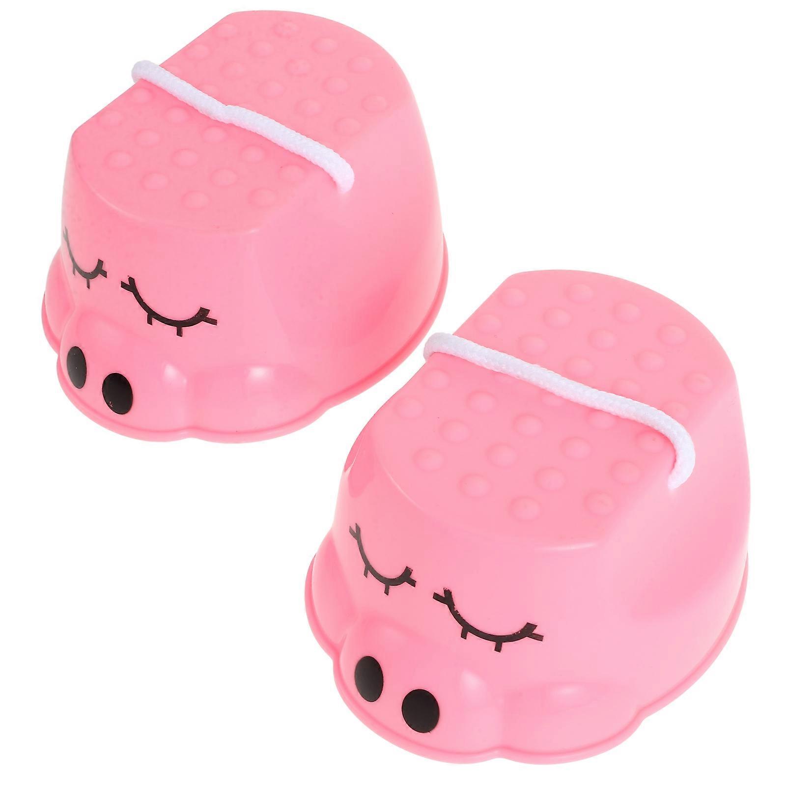 Pink Plastic Walking Stilts Balancing Stilts for Coordination Game