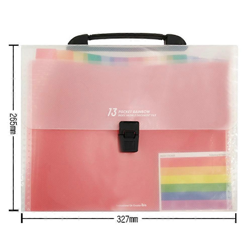 Document Bag 13 Pockets for Holding Documents Rainbow File Organizer