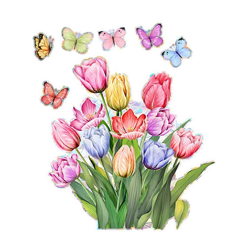 Floral Pattern Window Sticker Designed For Decorators 40.00X30.00X0.10CM Rectangular Shape 1Sheet