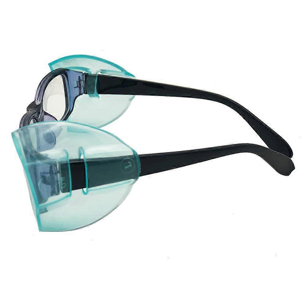 Eyewear Protector Sideshield for Glasses for Protecting Use 2Pairs Blue