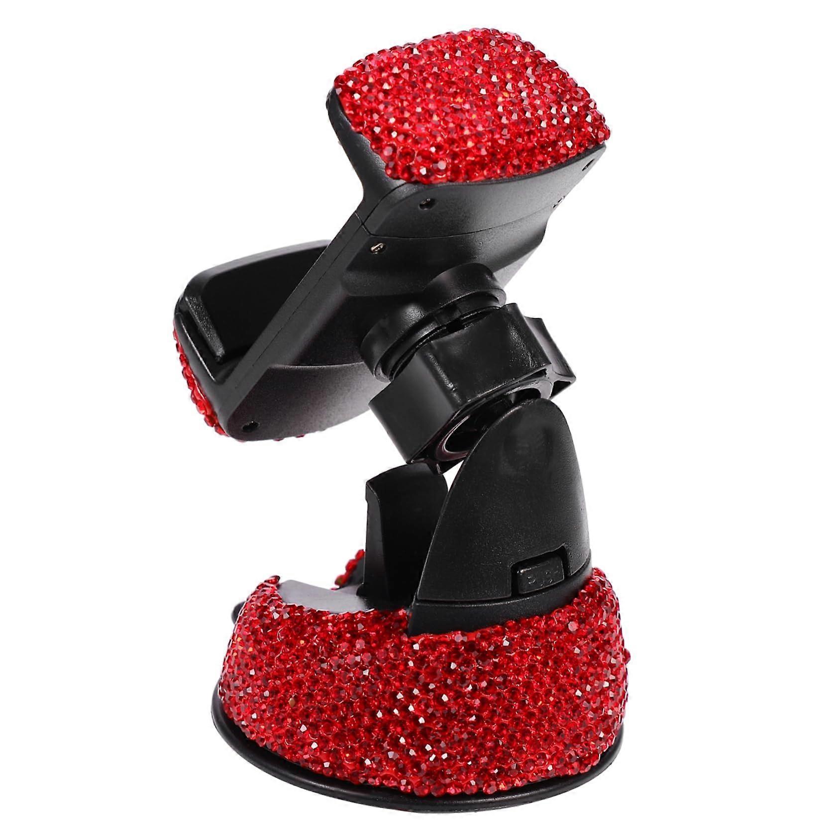 Car Phone Mount with Strong Suction Base, 360° Adjustable for Dashboard, Windshield, Air Vent, Red