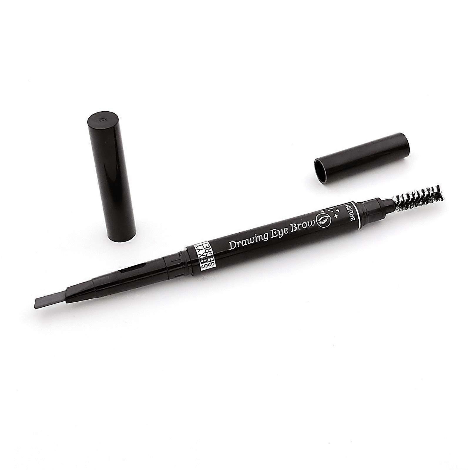 Waterproof Eyebrow Pencil with Brush, Triangular Tip, Long Lasting Natural Brow Makeup Gray #04