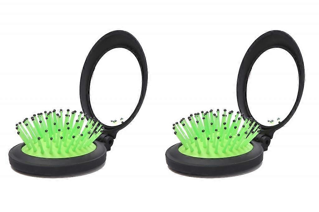 2pcs Compact Folding Pocket Mirror with Hair Comb Travel Set Durable Lightweight Gift Idea