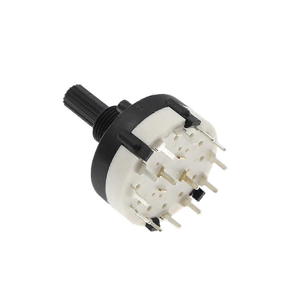 RS26 2 Pole 6 Position Rotary Switch with 21mm Handle for Electronics, Smooth Control, 10PCS