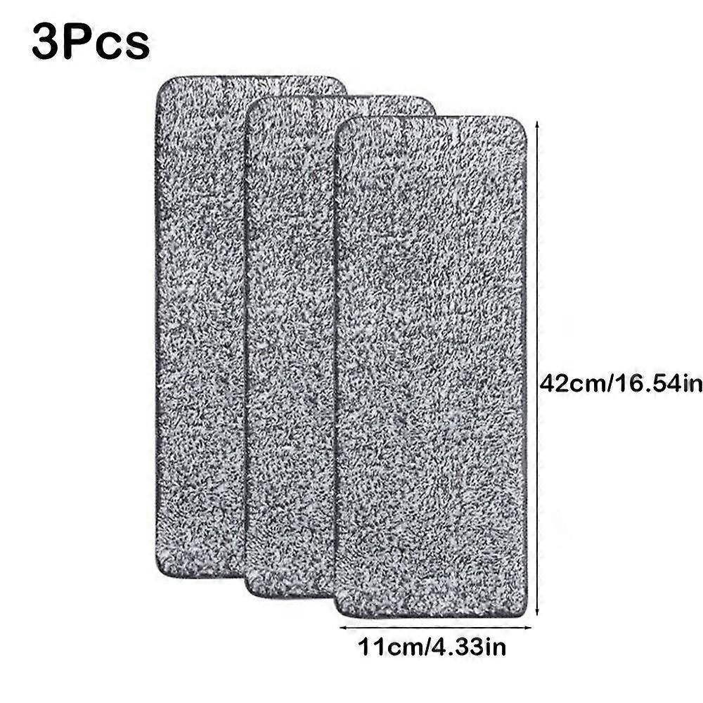 1/3PCS Durable Microfiber Flat Mop Replacement Cloth Removable Washable Lazy Mop Cloth Reusable Mop Refill