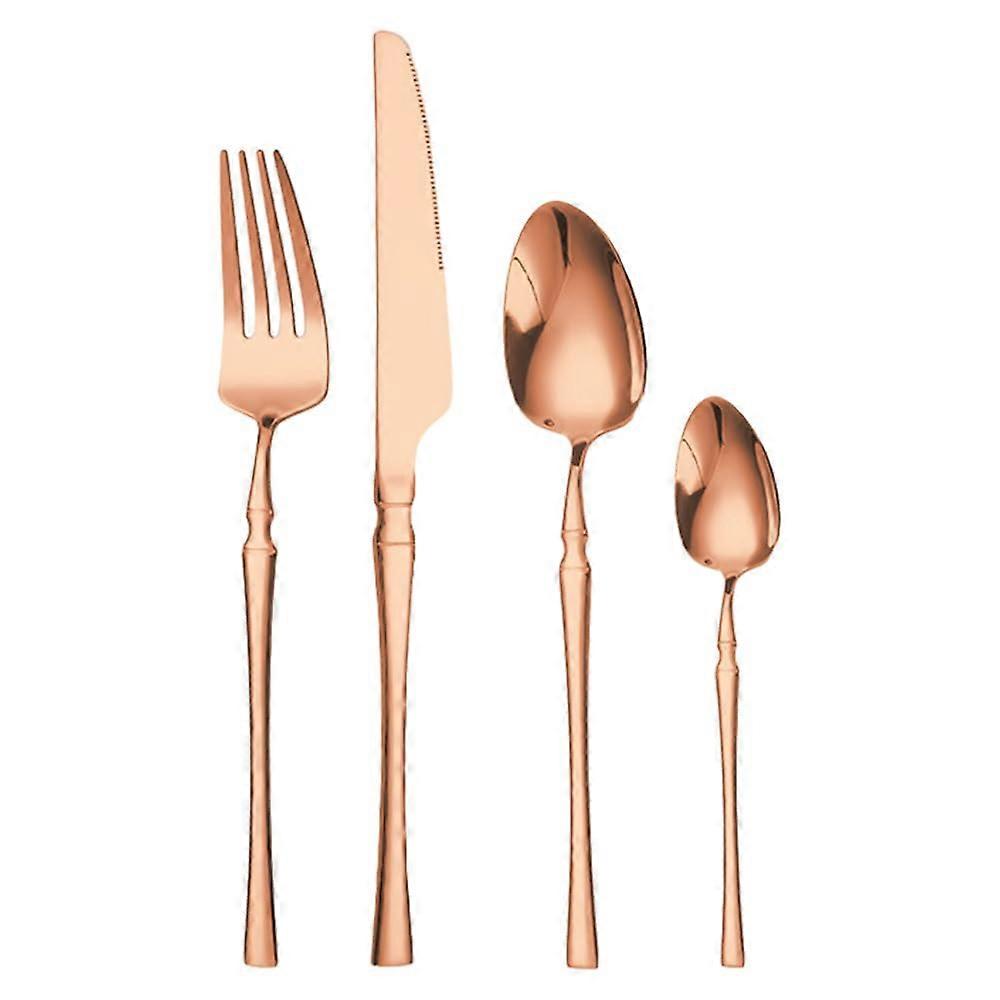 24Piece Stainless Steel Flatware Set for 6, Mirror Polished Silverware, Dishwasher Safe