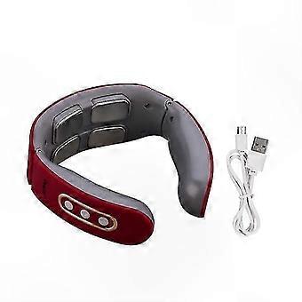 Electric Cervical Massager with Heat, 6 Modes 9 Speeds for Neck and Shoulder Relaxation, Rechargeable EMS Device