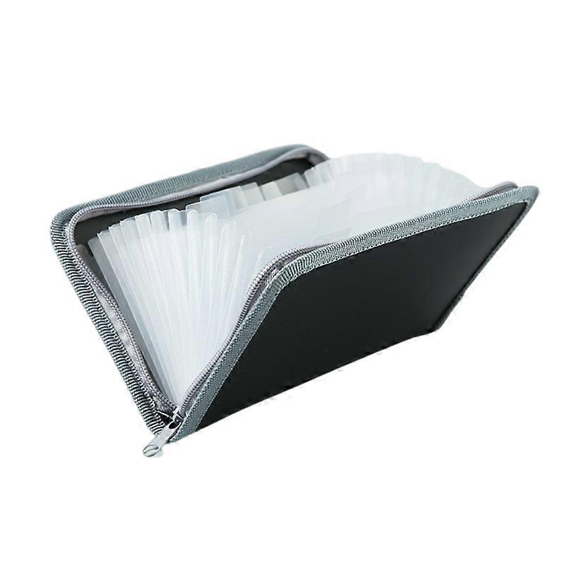 Small Expandable File Folder Zippered Accordion