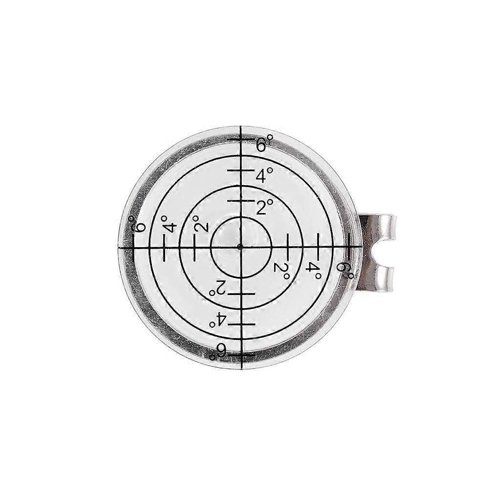 Outdoor Golf Level Slope Reading Mark Round Hat Clip Golf Position Mark-White