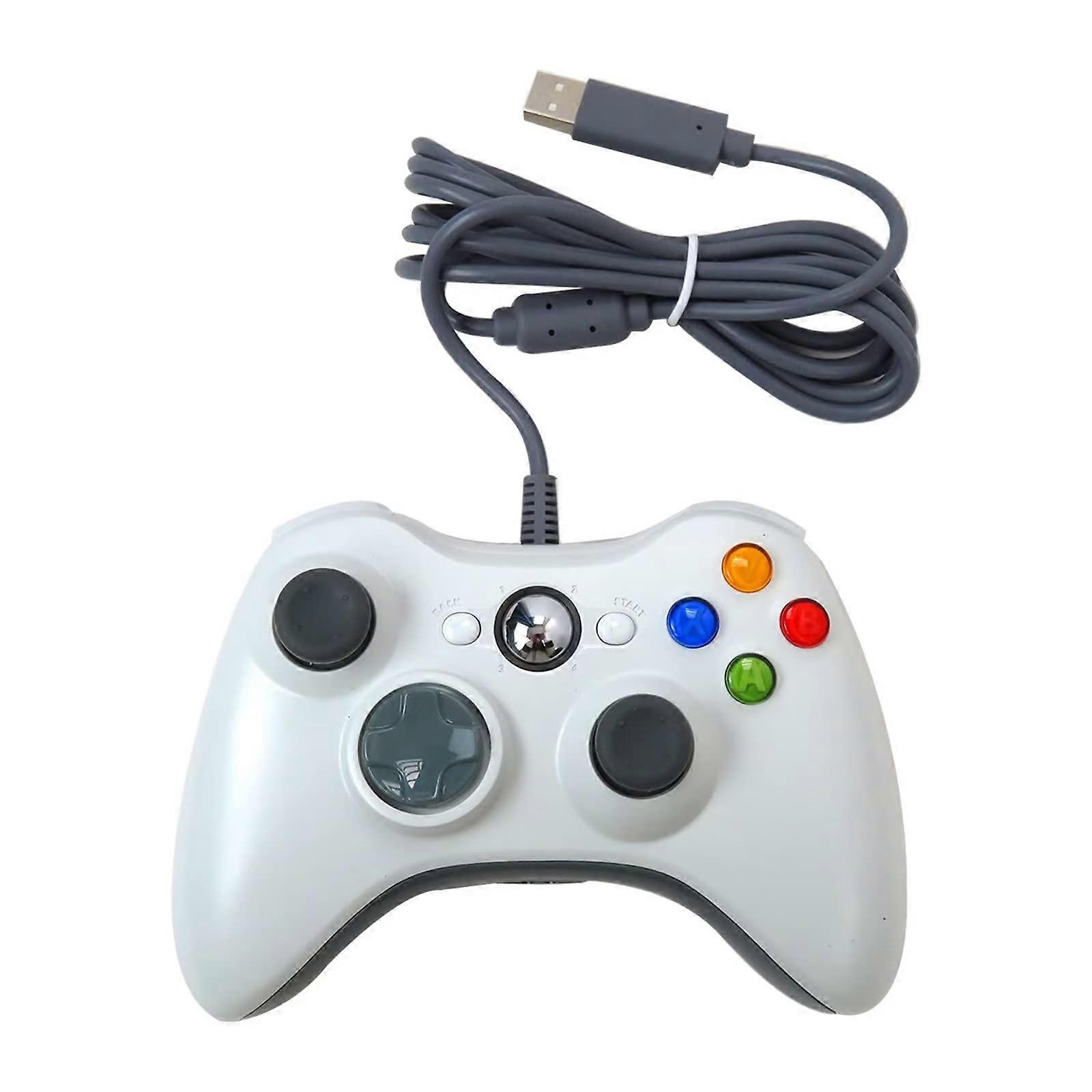 Wired Controller for Xbox 360 and PC Gaming, USB Gamepad White, LowLatency MultiPlatform Compatible