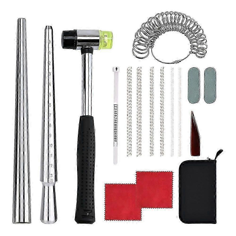 Ring Sizer Measuring Tool,Steel Ring Mandrel for Ring Making,Ring Sizer Mandrel,Ring Size Measuring Tool Set