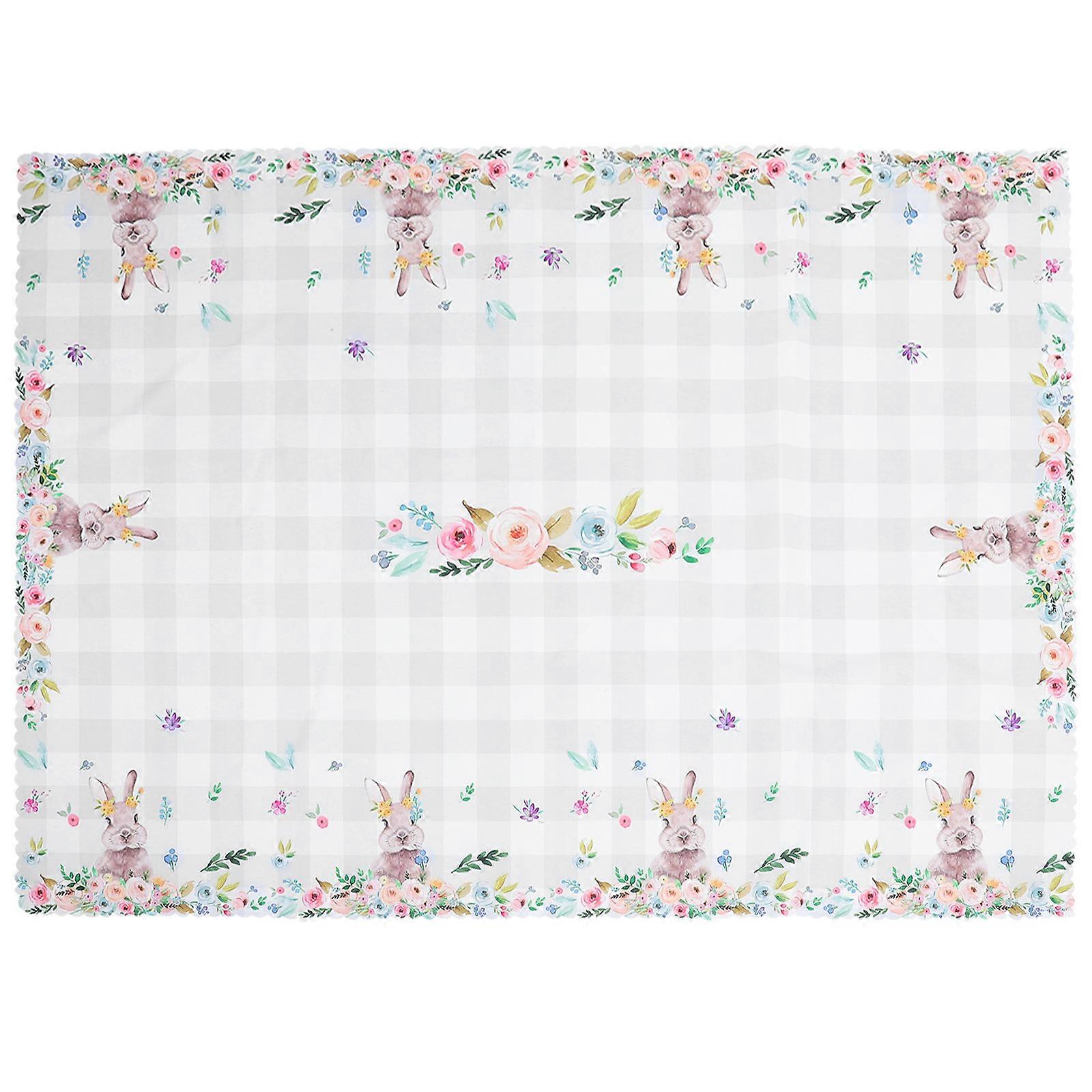 Easter Table Cover Waterproof Oilproof Tablecloth for Home Dining