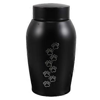 Pet Memorial Urn Stainless Steel Black for Storage Versatile Cremation Box