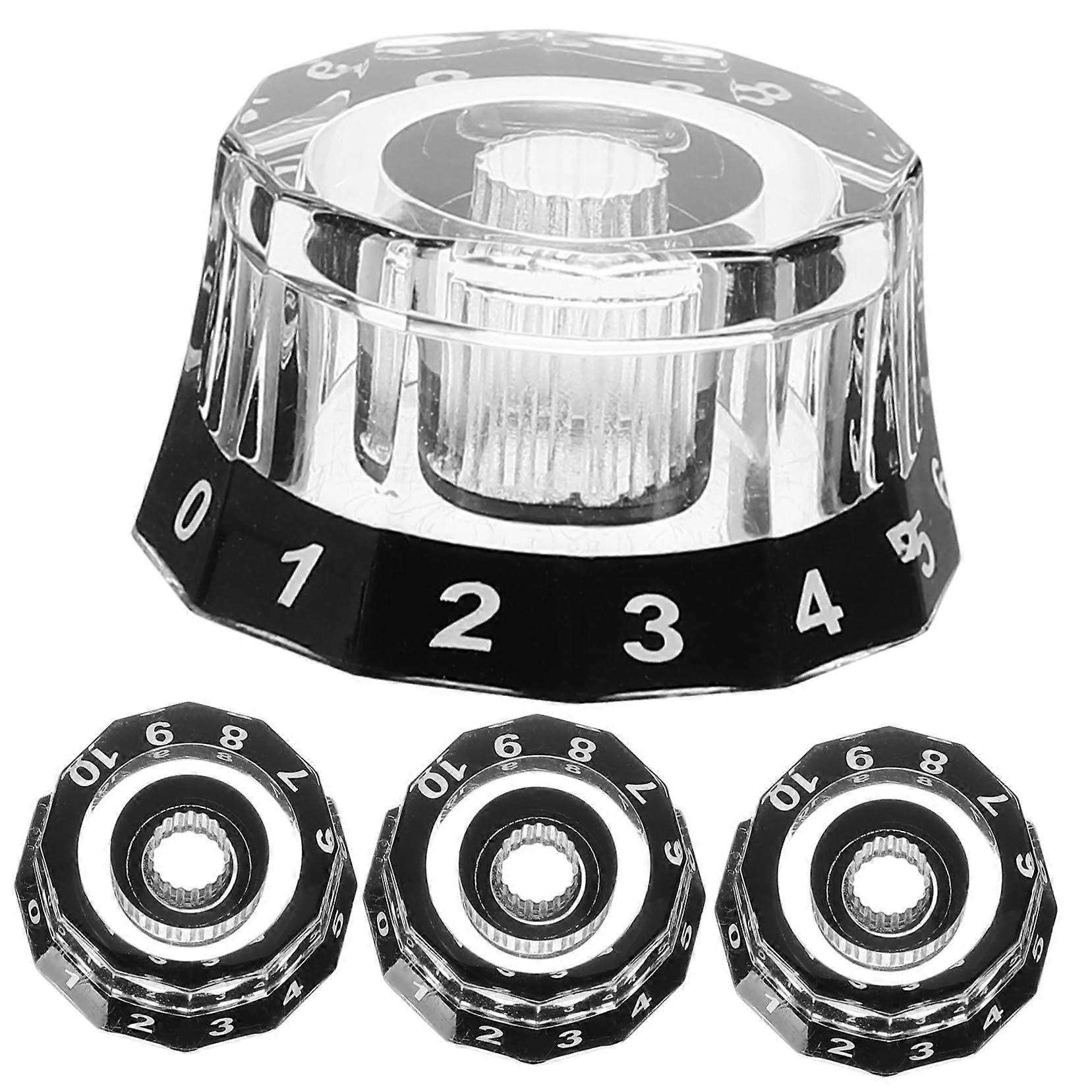 4pcs Guitar Volume Knobs for Electric and Bass Guitar, Easy Install, Durable Replacement Set