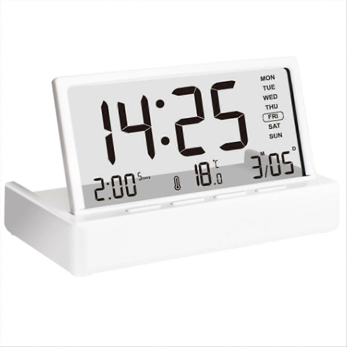 Foldable Alarm Clock Organic Glass Material with 3 Alarms Setting