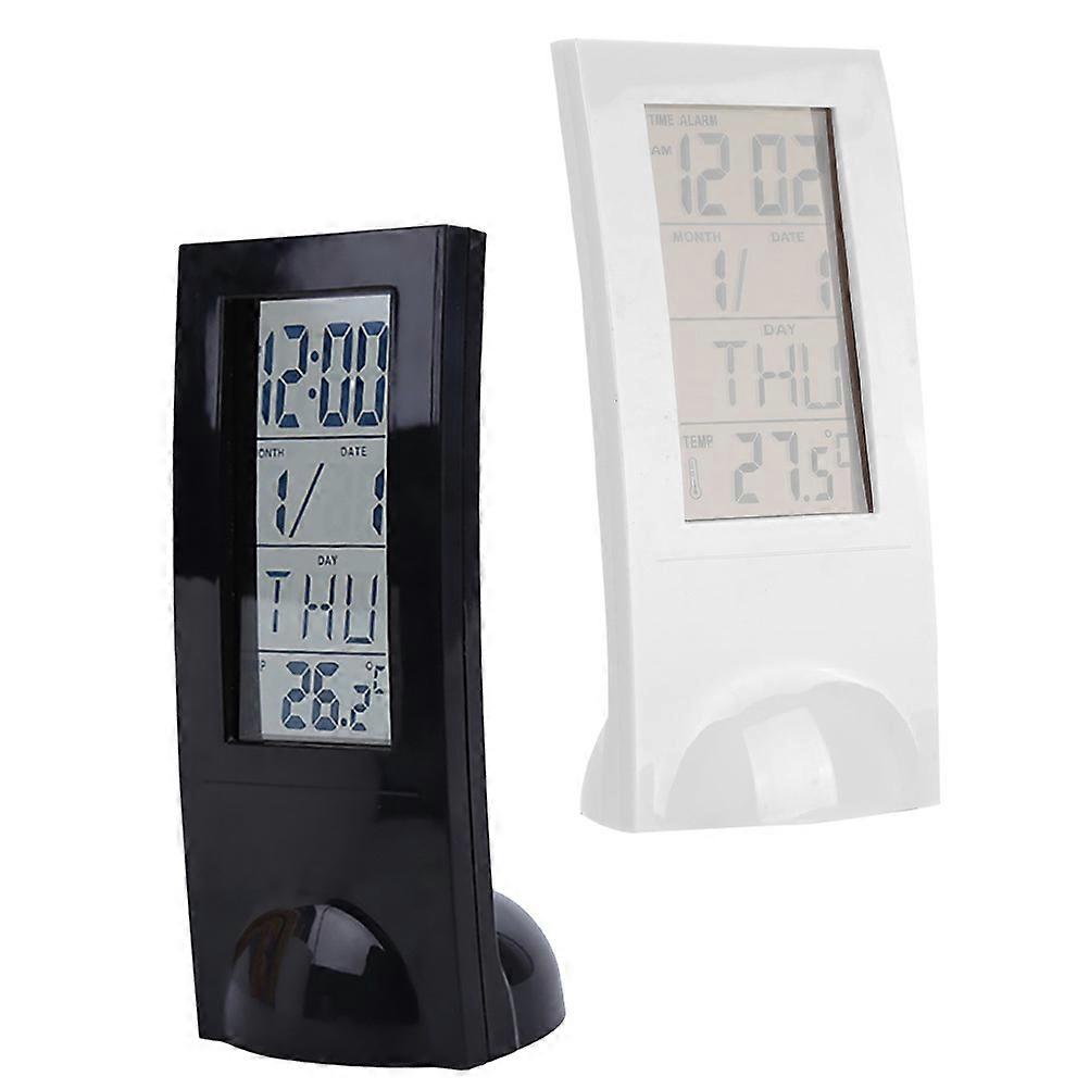 Assorted Color Digital Alarm Clock with Temperature and Snooze 2Pcs