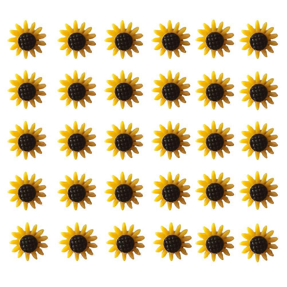 Multi-Function Sunflower Tacks Decorative Push Pin for DIY Use 30Pcs Assorted Color