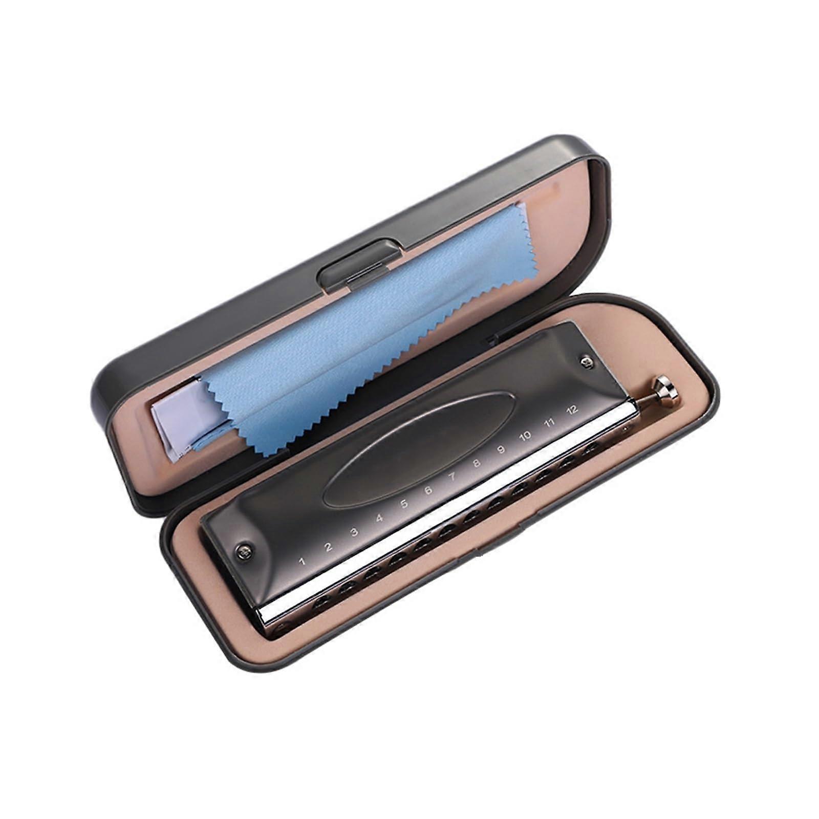 12 Hole Chromatic Harmonica for Beginners Without Membrane, Clear Notes, Durable Build Quality