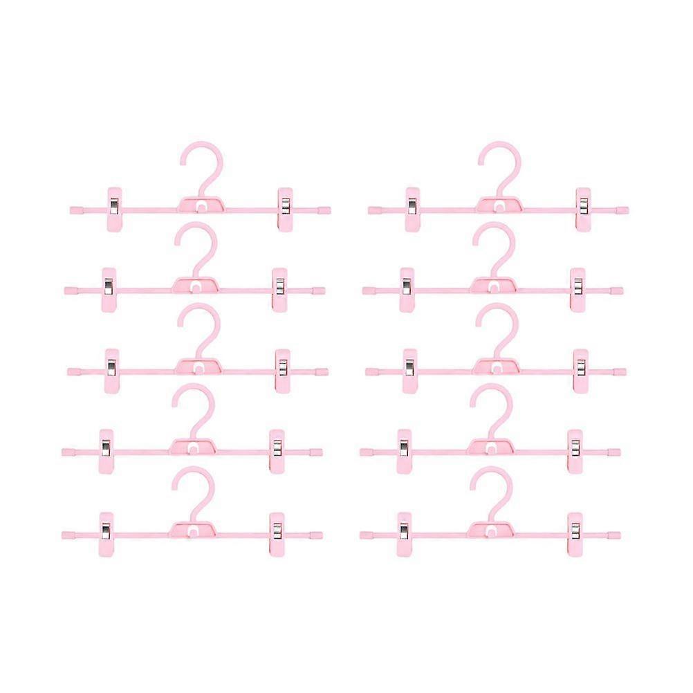 10Pcs Plastic Adjustable Pants Racks Creative Pant Drying Rack Clothes Hanger