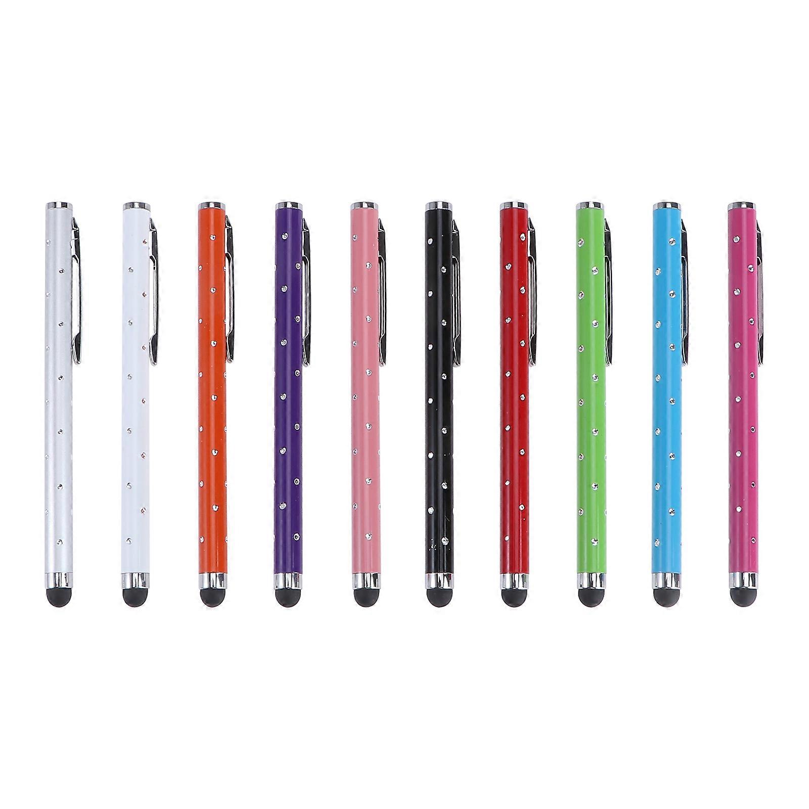 Assorted Color Capacitive Stylus for Tablet Use 10Pcs Touch Pens