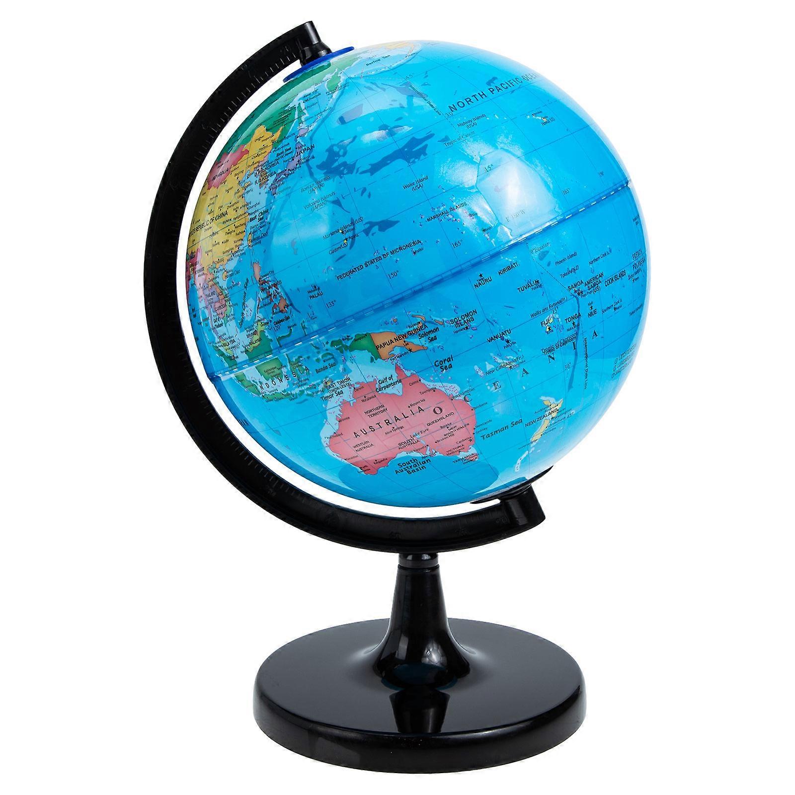 School Teaching Tool Plastic Globe for Decor 2Pcs Set