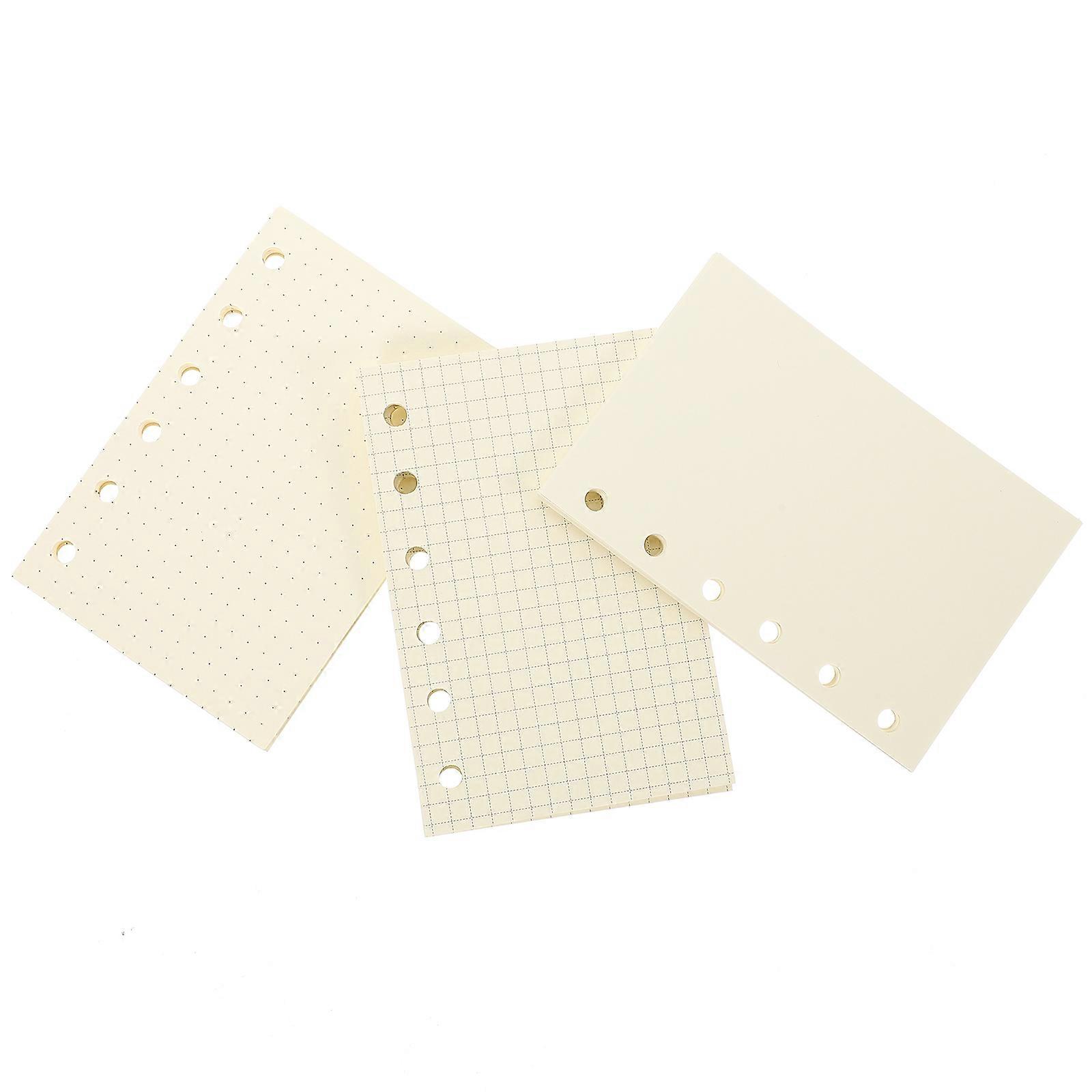 Notebook Refill Paper 3Pcs Beige A7 Taking Notes Home Use For Professionals Students