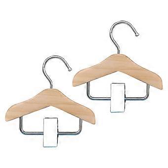 Pet Clothes Hangers for Dogs in Beige with 2Pcs Wooden Mini Hangers