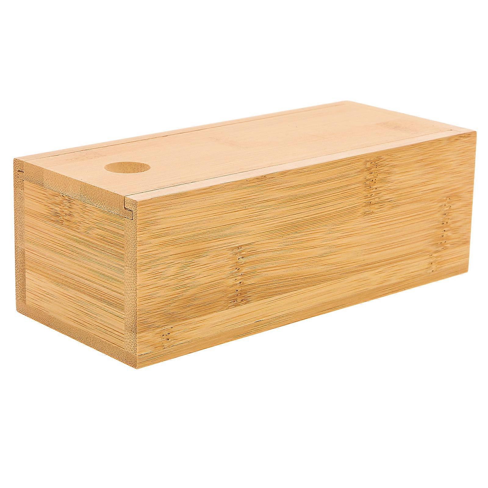 Bamboo Eyeglass Case for Storage Use Pull Out Glasses Storage Box