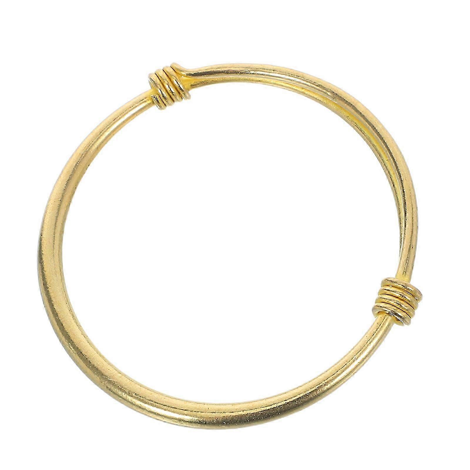 Adjustable Golden Copper Push-Pull Bangle for Kids