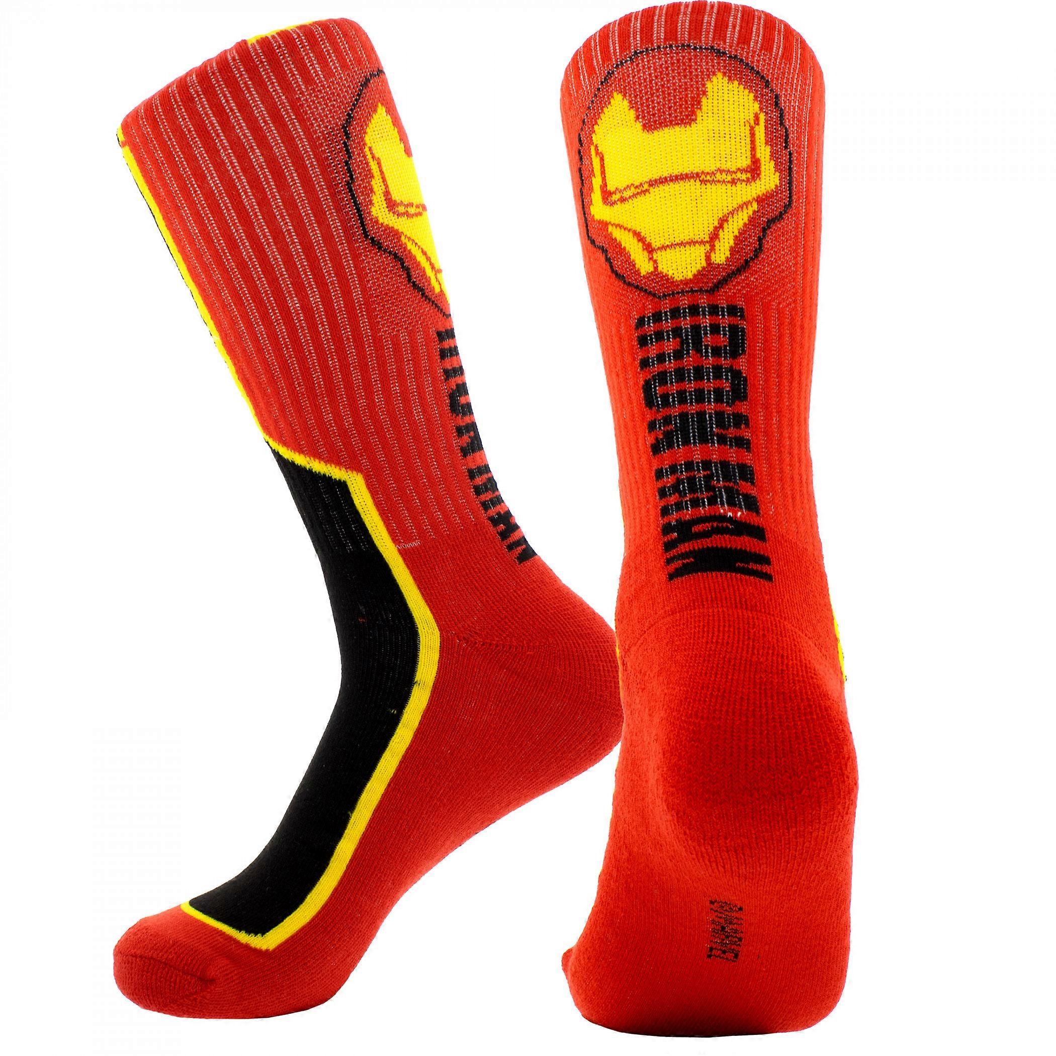 Iron Man Two-Tone Athletic Crew Socks
