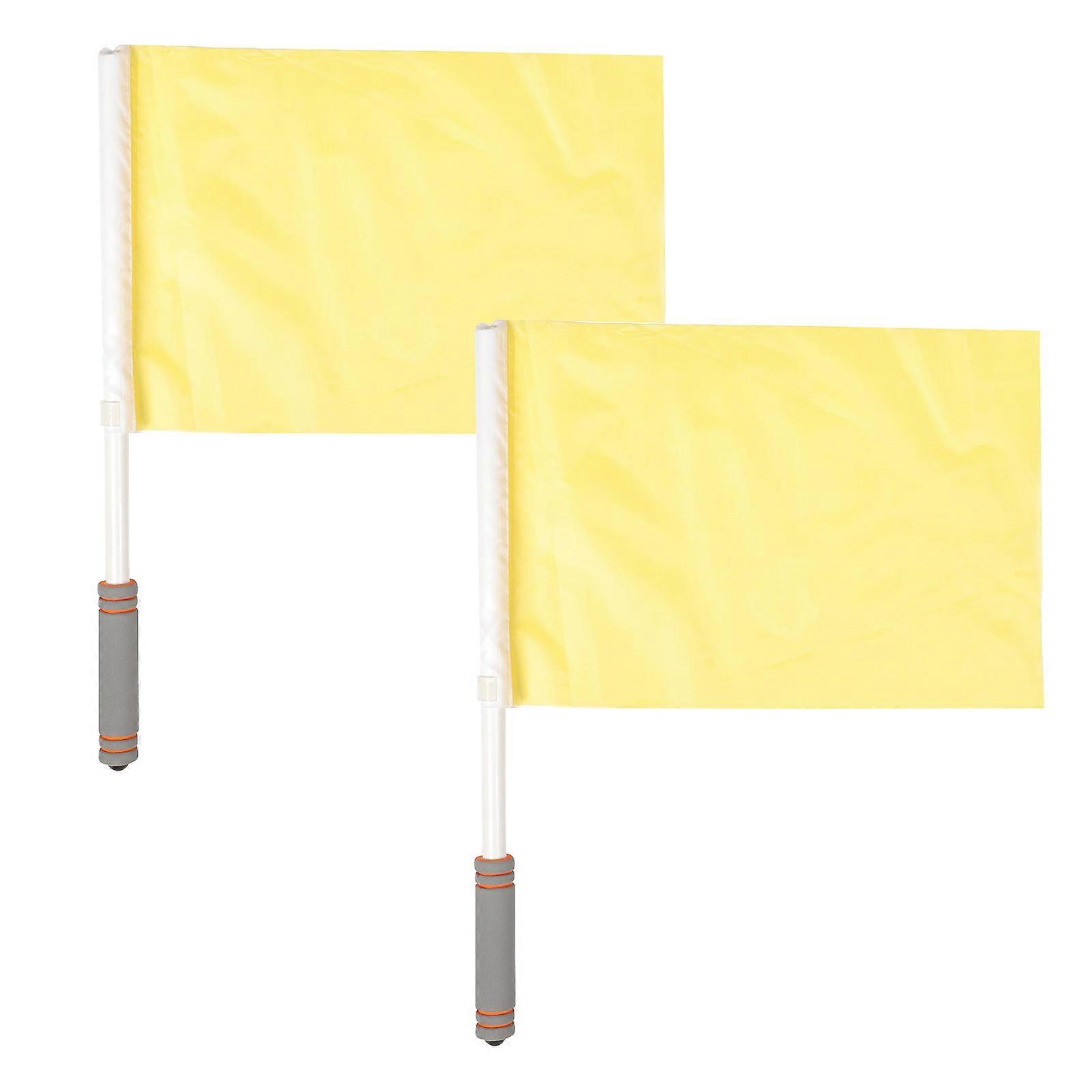 Match Supply Yellow Commanding Flags Referee Flags 2Pcs