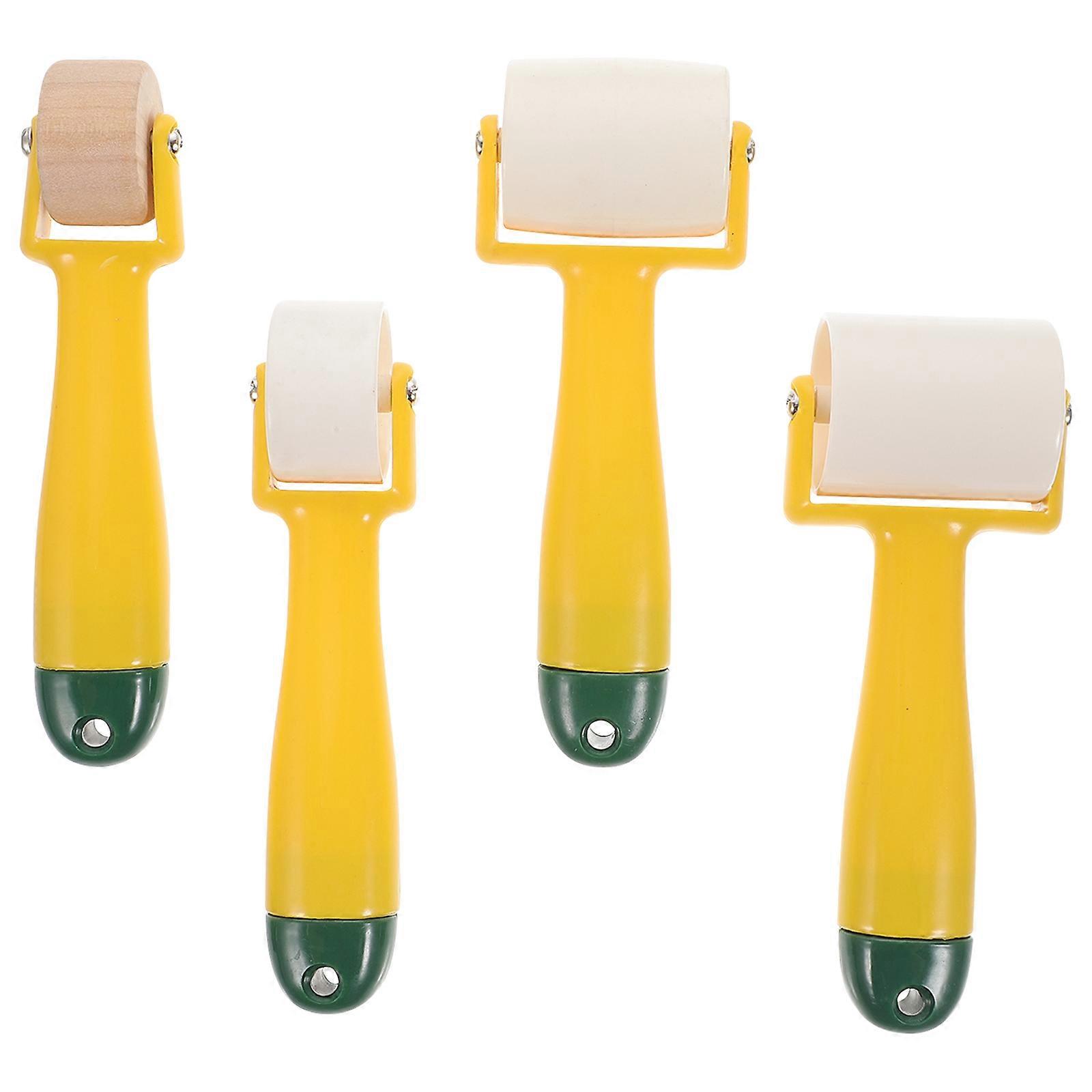 4 Pcs Wallpaper Construction Tools Seam Flat Roller Wheel Pressure Wheel Device