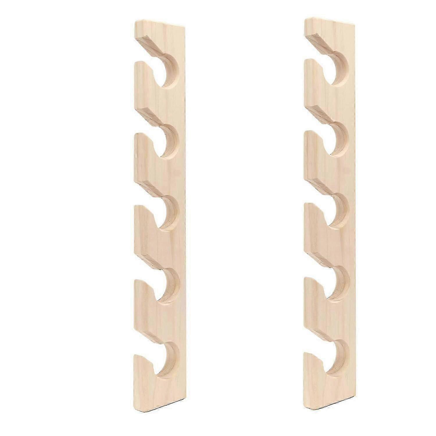 2 Pcs Wall Mount Wooden Hat Rack Organizer compatible with Baseball Caps