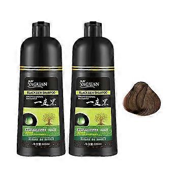 Portable Yaguan Herbal Black Dew Shampoo, Black Hair Dye Shampoo 3-In-1 Dye Hair Colorin Exceptional_jfu