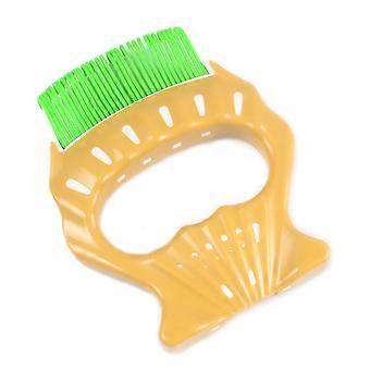 Brosse de toilettage pour animaux, peigne à fourrure, outil de coiffure, brosse en caoutchouc au design en coquillage pour chiens et chats (verte)