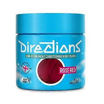 6 X La Riche Directions Semi-Permanent Hair Color 88ml Tubs - Rose Red
