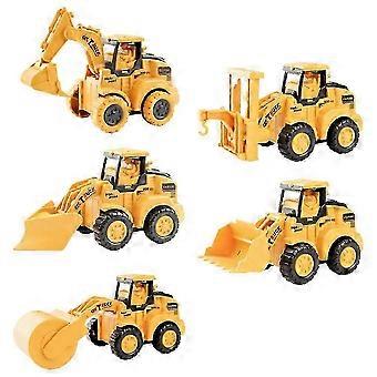 Construction Truck Toy 5Pcs Plastic Engineering Vehicle Toys for Children, Orange,l