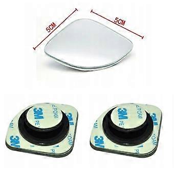 2PCS Bil Vidvinkel Döda Vinkeln Spegel HD Ramlös Bil Backspegel Ultra Vidvinkel 360 Graders Rotationsjustering