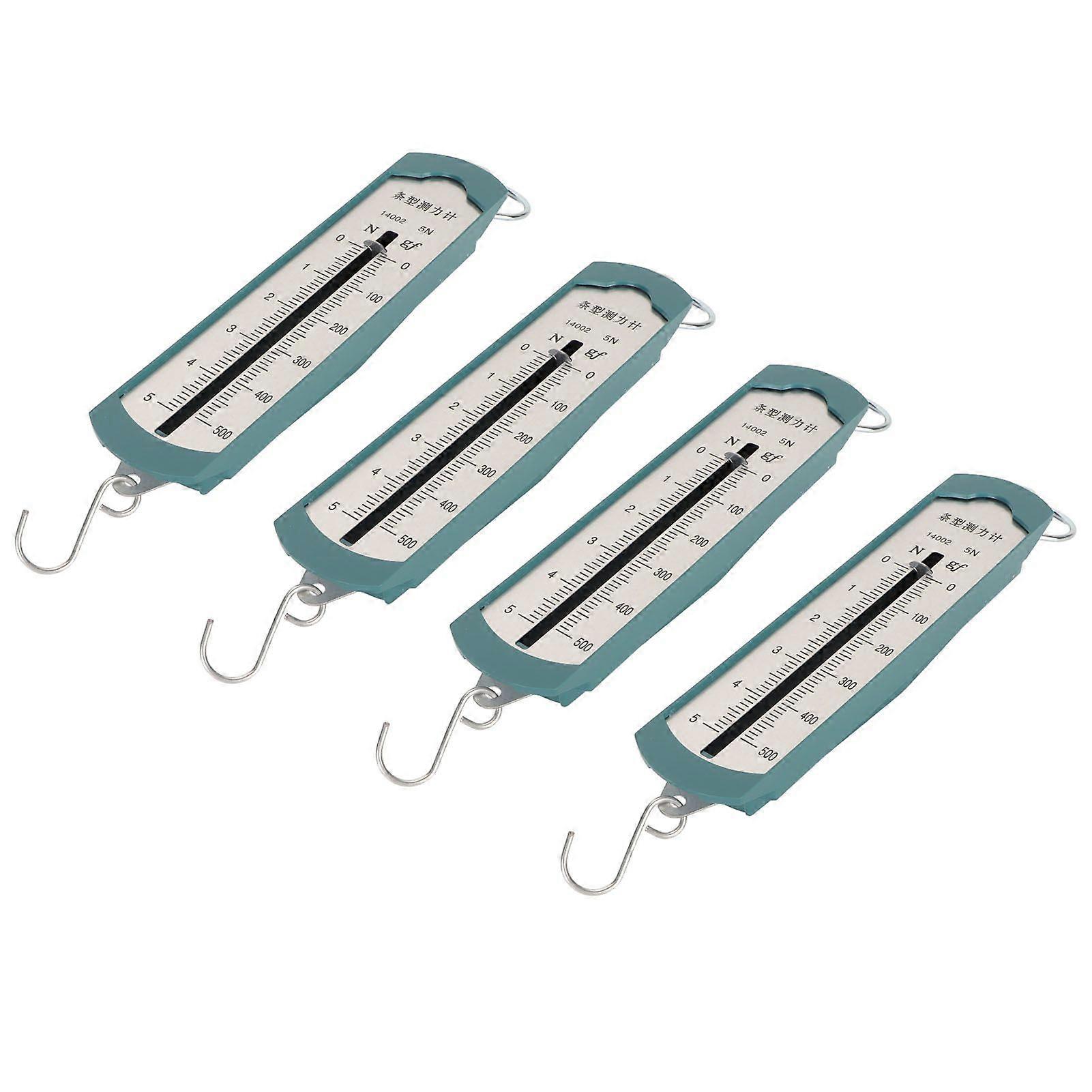 4pcs Spring Dynamometer 5N Accurate Portable Bar compatiblece Meter compatible Physics Mechanical Experiment