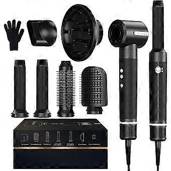Air Styler 7-en-1 Sèche-cheveux Ensemble de brosses à air chaud avec 7 accessoires, Séchage, Lissage, Bouclage, Volumisation, Massage du cuir chevelu, Soins ioniques, 110 000