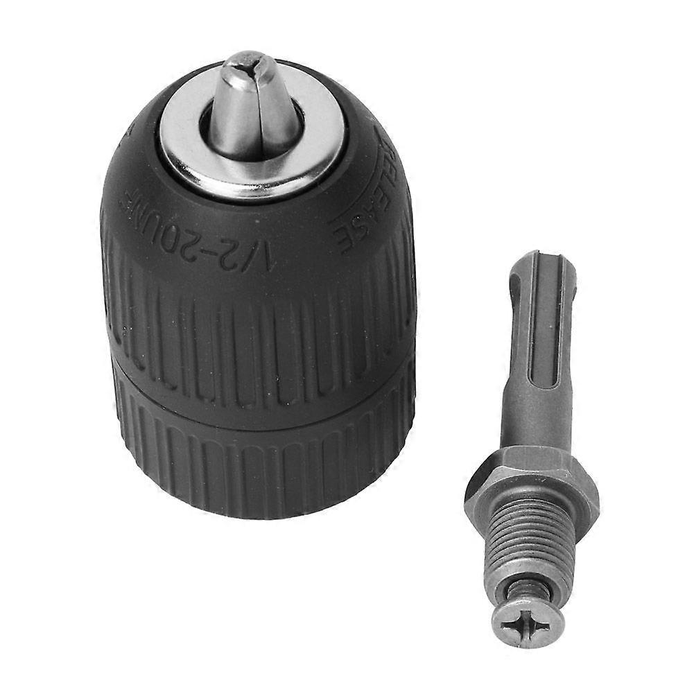 2-13mm 1/2-20UNF Self locking Keyless Chuck Impact Hammer Drill Bit Conversion Holder