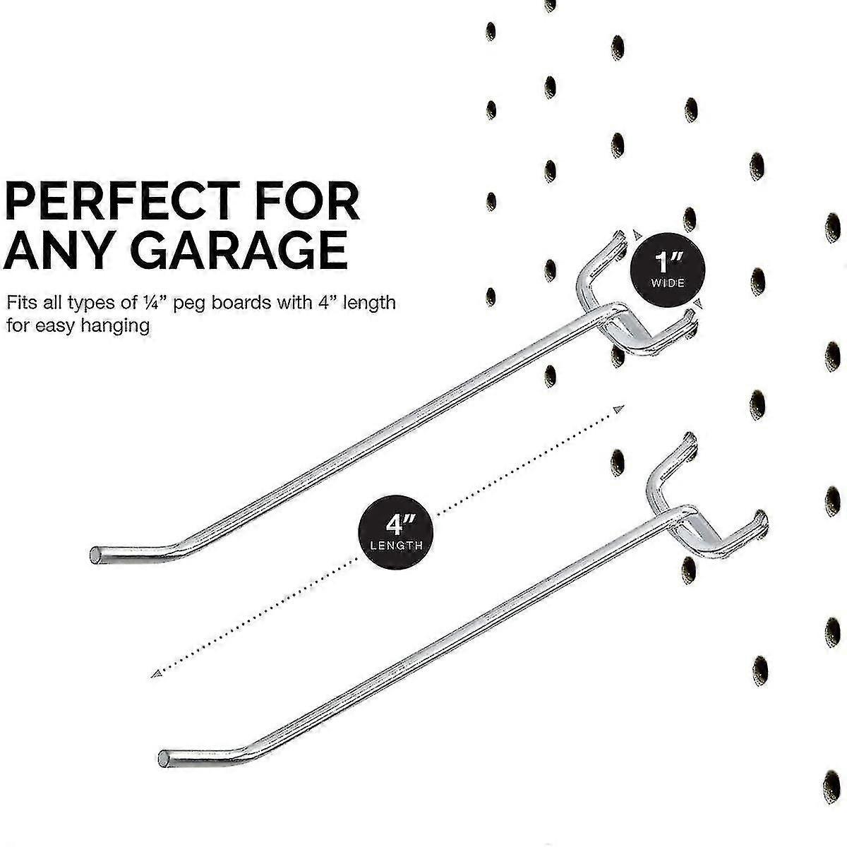 50 Piece Pegboard Hooks Metal ,peg Locks Compatible With Organizing Tools