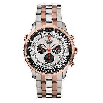 Swiss Alpine Military Men's Watch Chronograph Analog Quartz 7078.9152SAM Stainless Steel