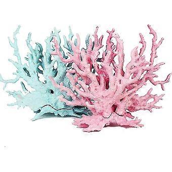 2 stks Decoratieve Aqua Koraalhars, Kunstmatige Simulatie Koraal, Plastic Kunstmatig Watergras/Decoratieve Plant Aqua Koraal Decoratieve Aquarium Decorat